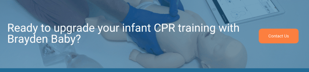 An image encouraging readers to upgrade their infant CPR training